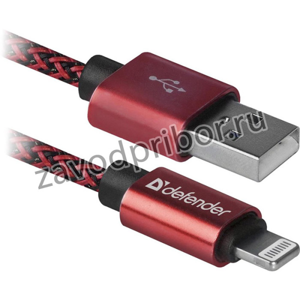Кабель LIGHTNING TO USB2 1M RED ACH01-03T 87807 DEFENDER