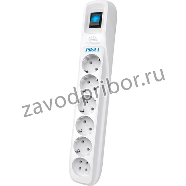 Сетевой фильтр PILOT L (GP) 5м(6/5м/10А/800Дж/белый)