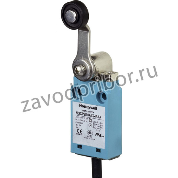 NGCPB50AX32A1A, NGC Series Roller Lever Limit Switch, 2NO/2NC, IP67, DPDT, Plastic Housing, 10mA Max