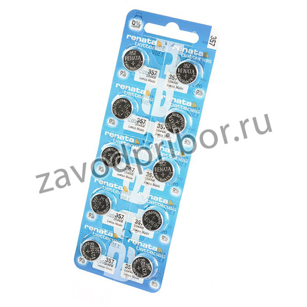 SR44W (357) (0%Hg), Элемент питания оксид серебра (1шт) 1.55В