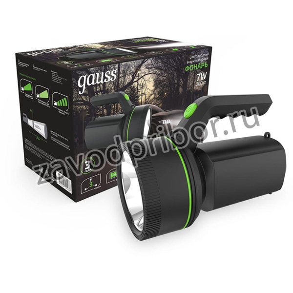 Фонарь прожекторный модель GFL601 7W 200lm Li-ion 3000mAh LED 1/10/30 GF601