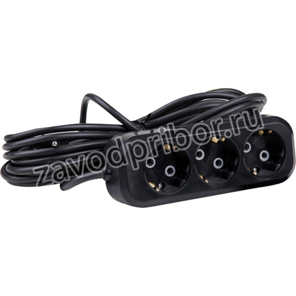 Удлинитель бытовой ПВС 3х0,75 ГОСТ 3500Вт 3 гнезда 5м 80011