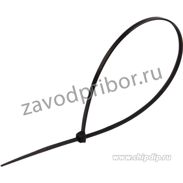 57-1303, Стяжка кабельная нейлоновая 300x4,8мм, черная (100 шт/уп)