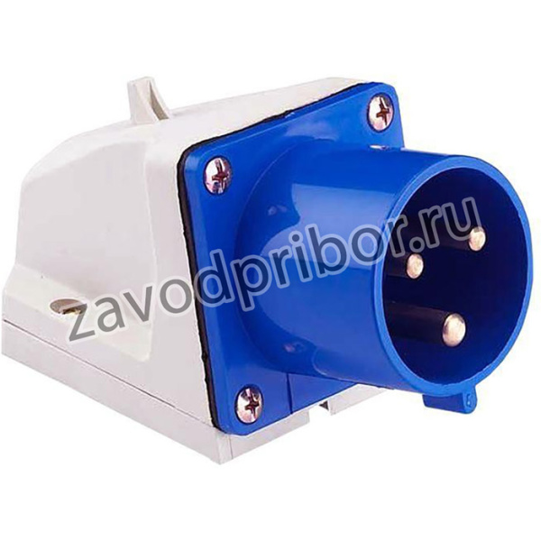 Вилка стационарная 523 32А 2P+PE 220В IP44 EKF ps-523-32-220