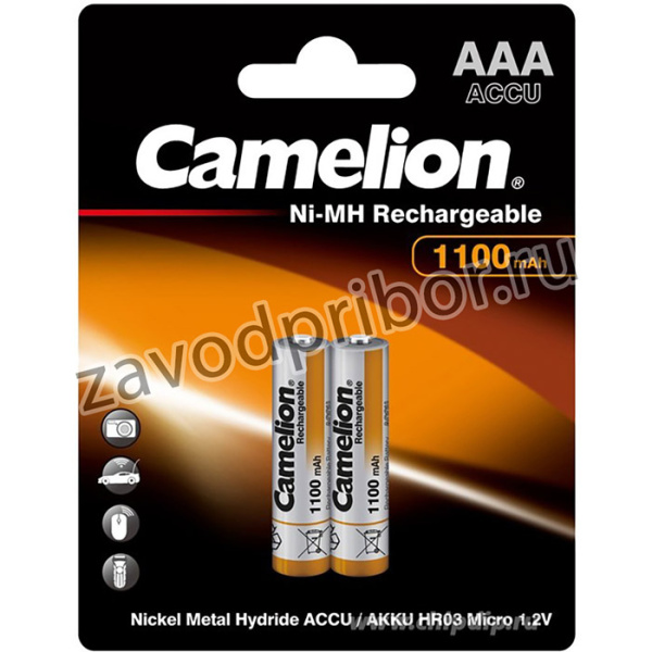 NH-AAA1100 (HR03/ААА), Аккумулятор никель-металлгидридный NiMH 1100mAh (2шт) 1.2В