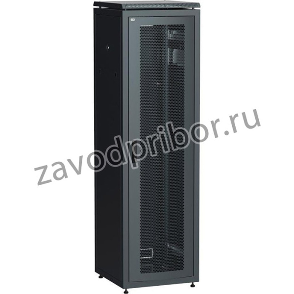 Шкаф сетевой 19дюйм LINEA N 47U 600х800мм перфорированная передняя дверь черн. ITK LN05-47U68-P