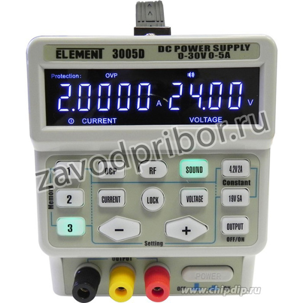 ELEMENT 3005D, Источник питания программируемый 0-30V-5А