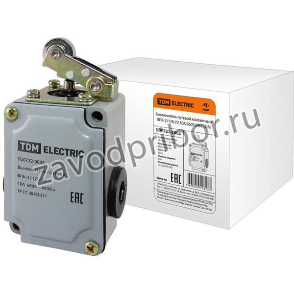 Выключатель путевой контактный ВПК-2112Б-У2 10А 660В IP67 TDM
