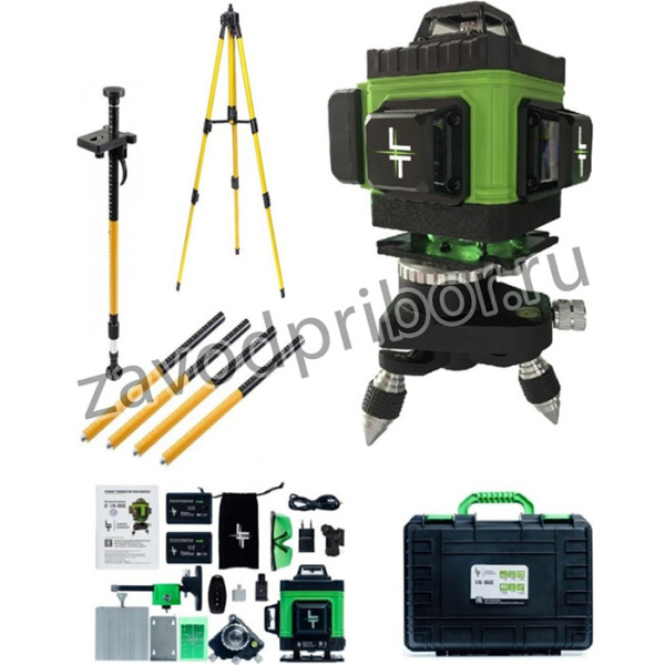 Профессиональный Лазерный уровень L16-360Z + штатив 3.6м + тренога 1.6м L16-360Z/3.6м/1.6м