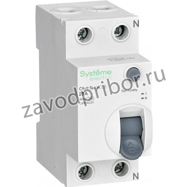 Выключатель дифференциального тока City9 set вдт 25а 2p 30ма тип-ac 230в C9R36225