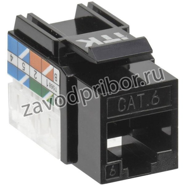 Модуль Keystone Jack кат.6 UTP 110 IDC 90град. черн. ITK CS1-1C06U-11-09