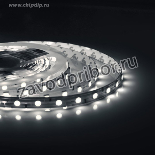 00-73 Светодиодная лента 12В, 14,4Вт/м, smd5050, 60д/м, IP67(НАНО), 700Лм/м, подложка 10мм, 5м, 6500