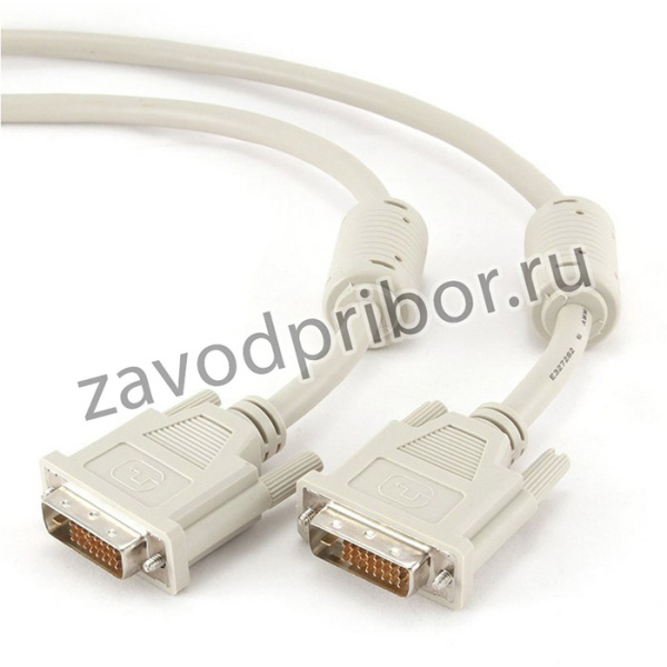 Кабель DVI-D - DVI-D, 25М/25М, 3 м, фер, экр, Cablexpert, сер, CC-DVI2-10