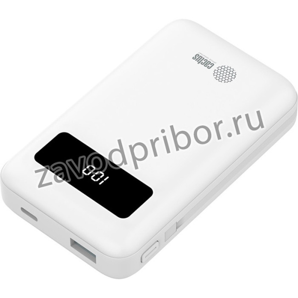 Мобильный аккумулятор Cactus CS-PBFSNT-10000 10000mAh 3A белый