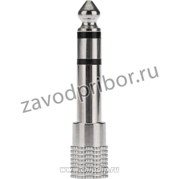 14-0205, Переходник 6,3мм стерео штекер - 3.5мм стерео гнездо, металл
