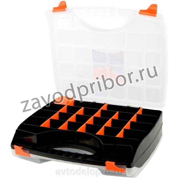 ящик органайзер двойной пластик (АвтоDело) 325х280х85мм (44312)