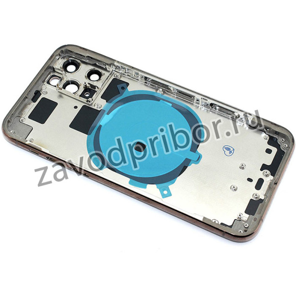 Задняя крышка (корпус) в сборе с рамкой для Apple iPhone 11 Pro золотая