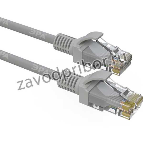 Патч корд ЭРА SIMPLE U/UTP неэкранированный 10 м, категория 5e, серый Б0051376