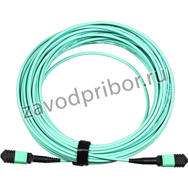 Сборка кабельная MPO-MPO, 12 волокон OM4, тип B (Key Up-Key Up), низкие потери, LSZH, 3 м, розовая