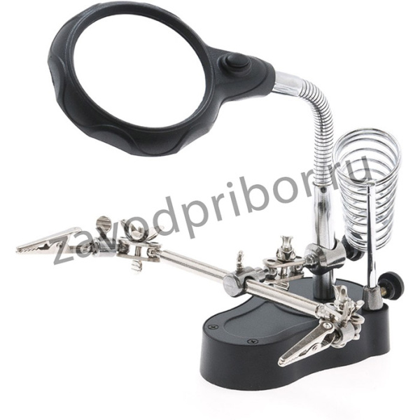 Держатель MG16126-A c лупой на гибком штативе 2LED