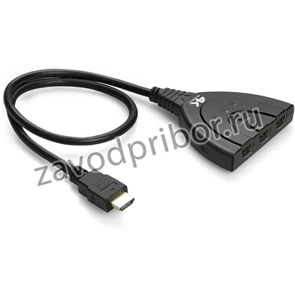 GL-v301ZP, GCR Переключатель HDMI, 3 устройства к 1 монитору, 4K 30Hz, 0.9м, USB доп питание