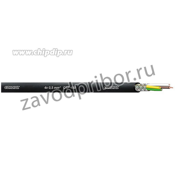 Cordial CSF 450 микрофонный кабель QUAD 6,4 мм, черный
