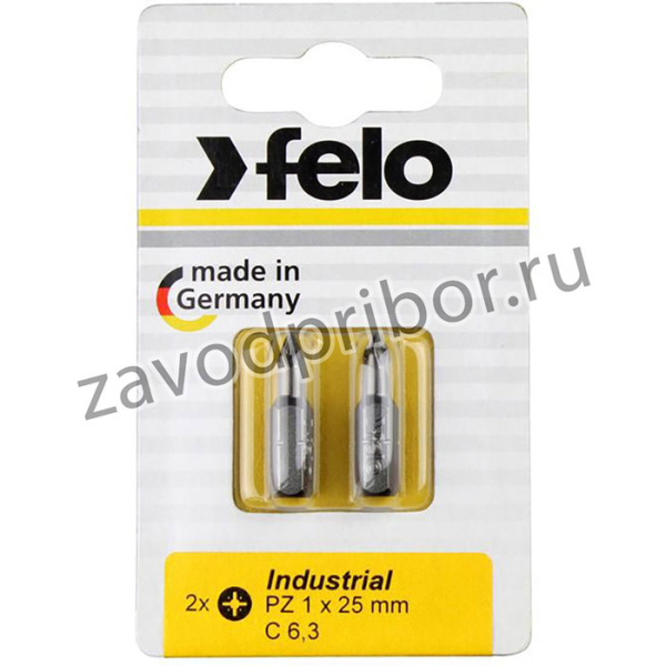 Бита крестовая Industrial PZ 2х25 (блист.2шт) FELO 02102036