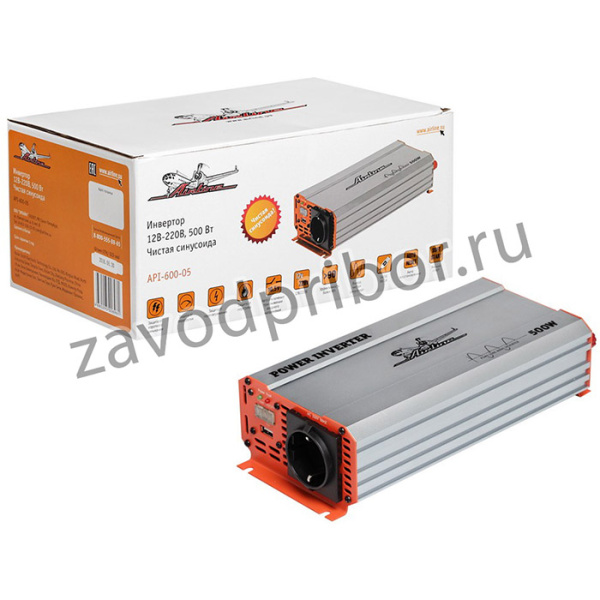 API-600-05, API-600-05_инвертор! 12в-220в, 500 вт чистый синус \