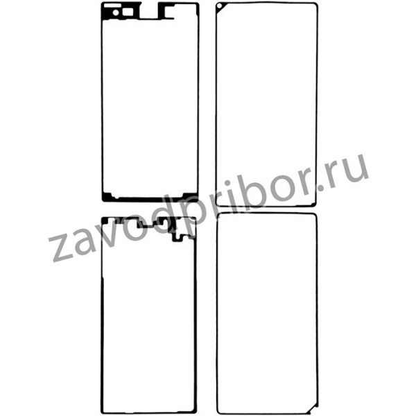 Скотч сборки для Sony C6903 (Z1) из 4-х частей, водонепроницаемый