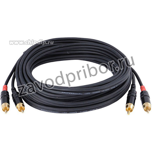 Cordial CFU 6 CC кабель сдвоенный RCA-RCA, 6.0м, черный