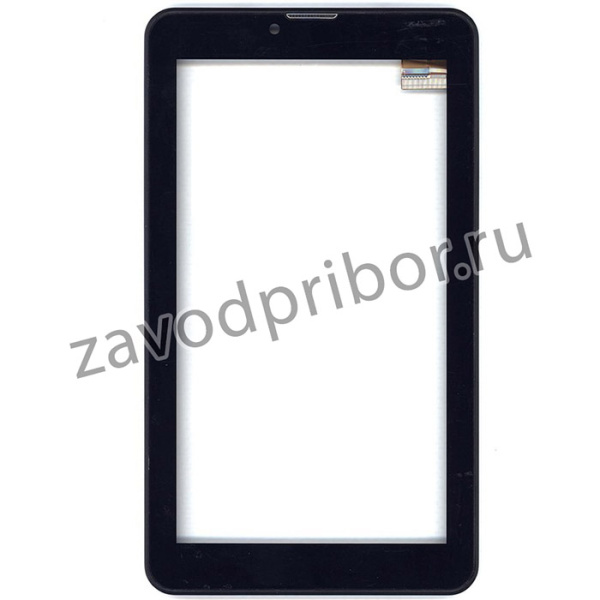 Сенсорное стекло (тачскрин) для Irbis TZ717 черное с рамкой