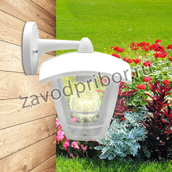 Садово-парковый светильник ЭРА НБУ 07-40-002 Дели 2 белый 4 гранный настенный IP44 Е27 max40Вт Б0051196