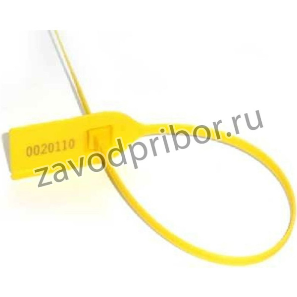 Пломба пластиковая номерная, D5мм, L280мм, Цвет желтый 50 шт. КПП-3-0434 619322