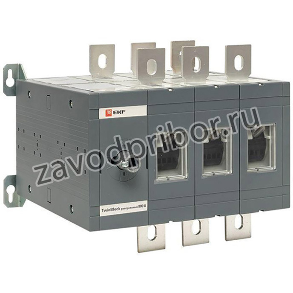 Рубильник 3п 630А реверсивный без рукоятки управления TwinBlock EKF tb-s-630-3p-rev