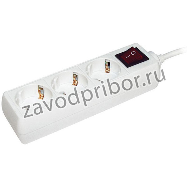 Удлинитель 3х5м с заземл. 16А IP20 У03К 2P+PE 250В ПВС 3х1 с выкл. IEK WYP10-16-03-05-ZK-N