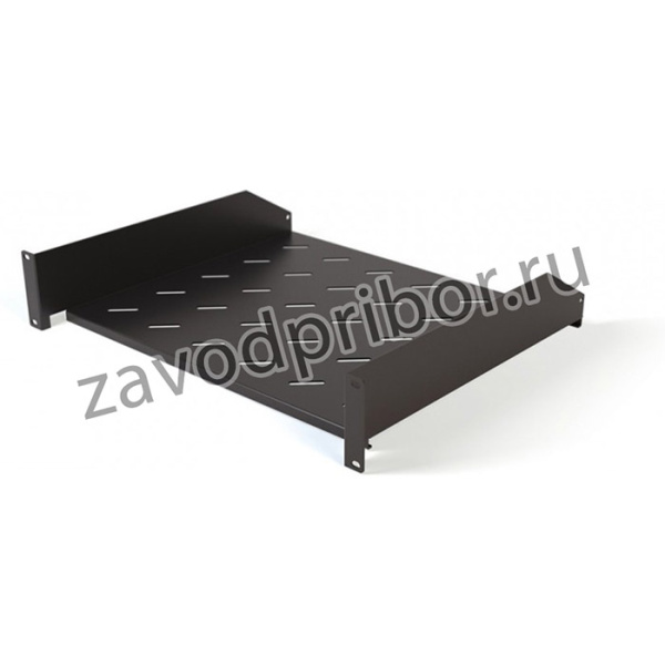 Полка Hyperline TAL3-2U-400-RAL9005 угловая с перфорацией 19", 2U, ширина 440 мм, глубина 400 мм, цвет черный (RAL 9005)