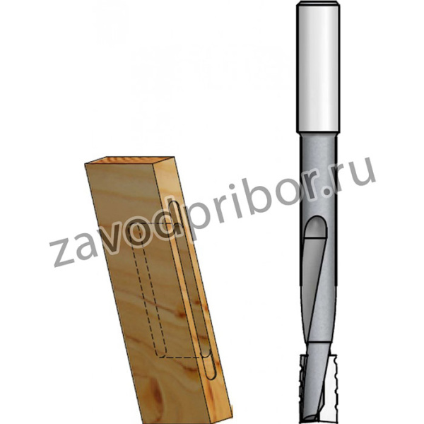 Фреза спиральная паз под замок Z2 D18 B25 L170 хвостовик 16 DT18001