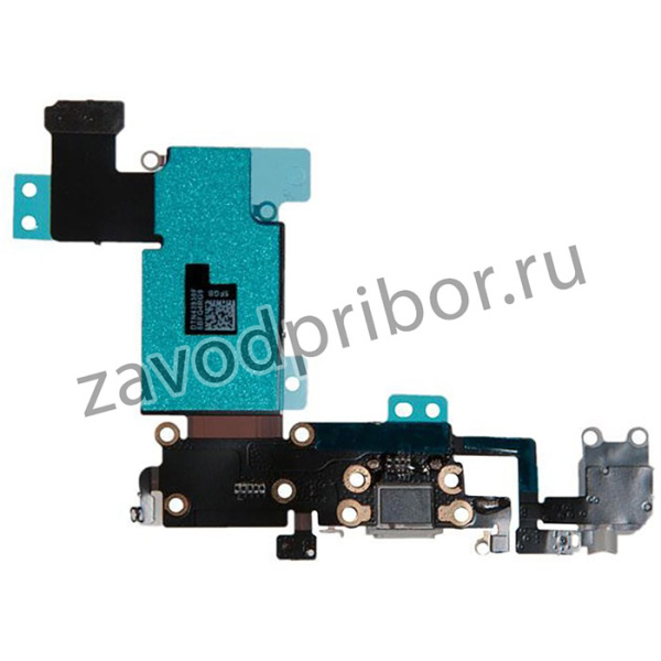 Шлейф разъема питания (разъем зарядки, разъем гарнитуры, микрофон) для iPhone 6S Plus серый