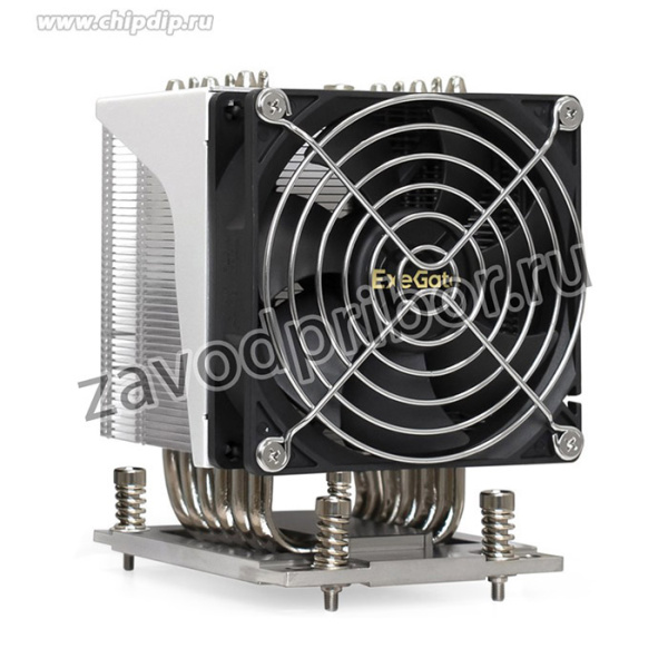 Кулер ExeGate ESNK-P0064AP4. PWM.4U.SP3.Cu (Al+Cu, 4U, 6 тепл. трубок, LGA SP3, TDP 280W, PWM, 1900-3800RPM, 2 ball bearing, 4pin, 44db, 730