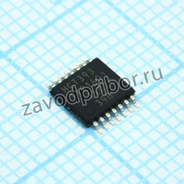 74HCT393PW,118, Сдвоенный 4-бит двоичный счетчик импульсов TSSOP14