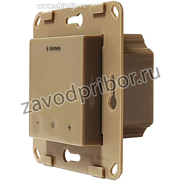 Терморегулятор Livolo-Terneo S для рамки LIVOLO с сенсорным управлением, внеш. датчик температуры, золотой (механизм) TS-C7-01TM-13 Ливолота