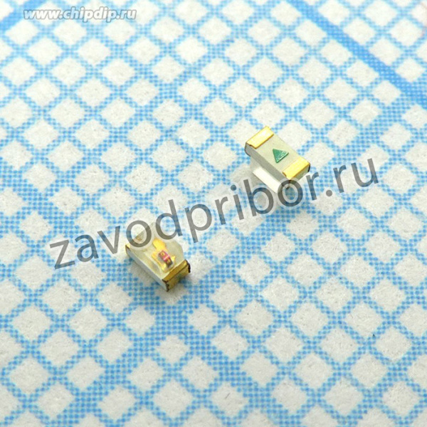 KP-1608YC, Светодиод smd 1,6х0,8мм/желтый/588нм/ 3-8мкд/прозрачный/120°