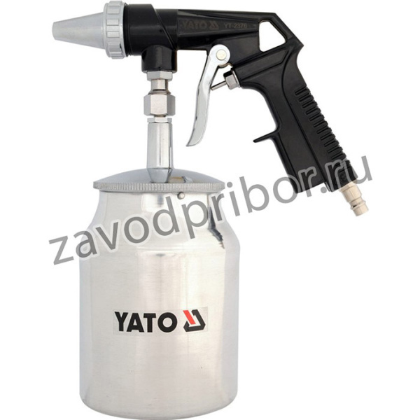 YT-2376, Пистолет пневматический пескоструйный, емкость бачка 1 л, 8 Bar, расход воздуха 160 л/мин