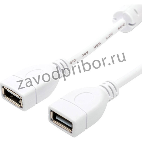 Кабель Atcom 1.8 м (AT5647), Кабель USB 1.8 m (Af = Af), белый