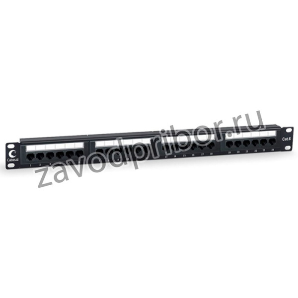 Патч-панель 1U, 24 порта, RJ-45, категория 6, PL-24-Cat.6-Dual
