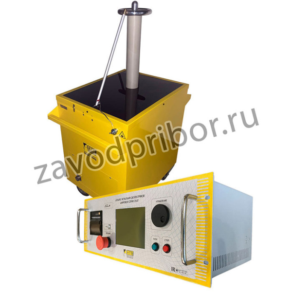 СКАТ-100Ц-С — аппарат испытания диэлектриков цифровой (измерительный блок для монтажа в стойку, высоковольтный блок 100 кВ в металлическом корпусе)