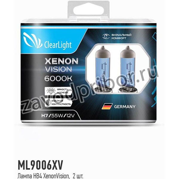 ML9006XV, ML9006XV_лампа! галогеновая 12V HB4 51W P22d 6000K (бокс 2шт) Xenon Vision\