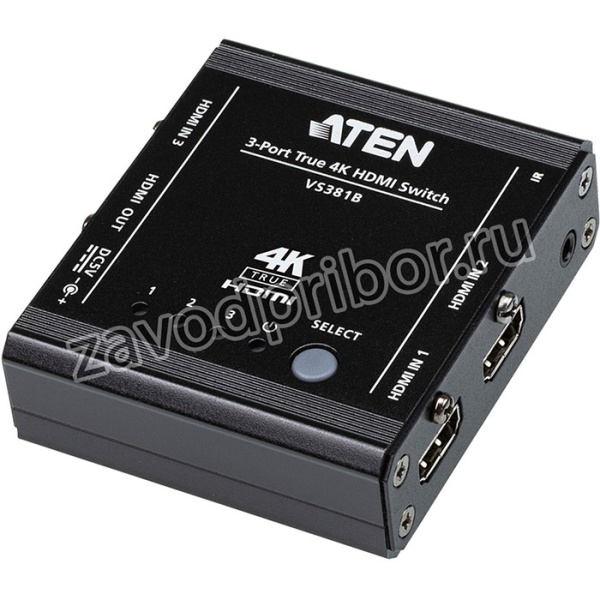ATEN VS381B, Переключатель, электрон, HDMI, 3 1 телевизор/панель/ монитор/проектор, без шнуров, (1920x1200 60Hz,480P/720P/ 1080i/1080P,HDMI