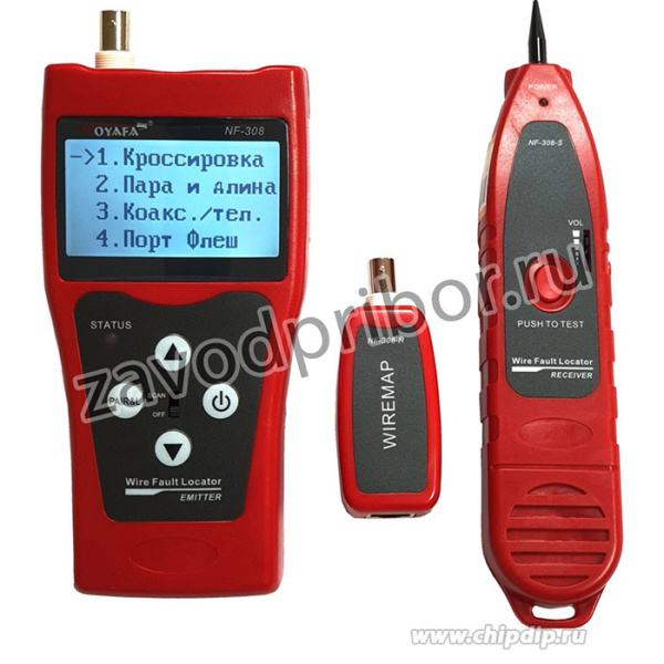 NF-308 RU (V3), Трассоискатель, кабельный тестер -напряжения, измеритель длины кабеля (OBSOLETE)