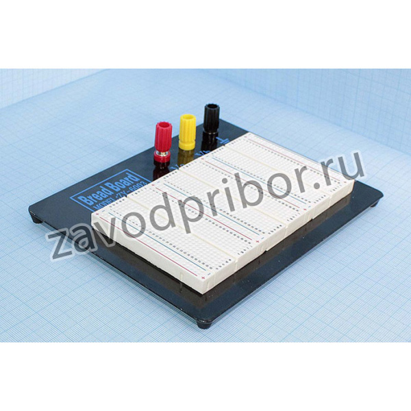 Плата макетная, питание 4x 50 контактов, 3x300, ZY-6003, Al+3 клеммы; №12124V плата макетная 4x 50\3x300\ZY- 6003\Al+3клеммы